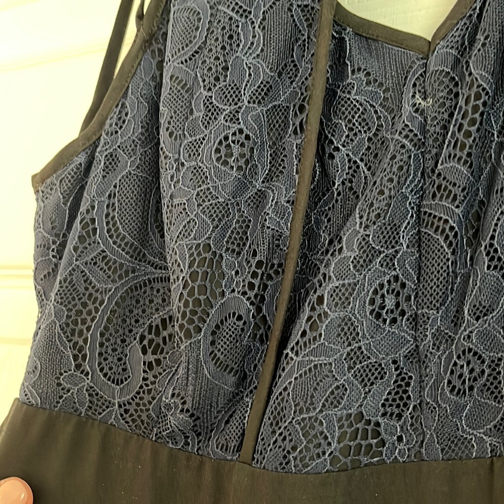 BCBG Navy & Black maxi dress NWT